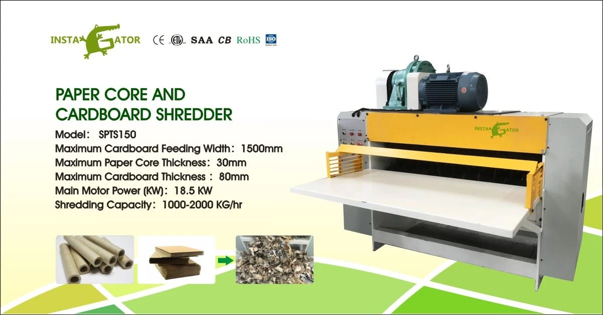 Paper core shredder Paper core shredder