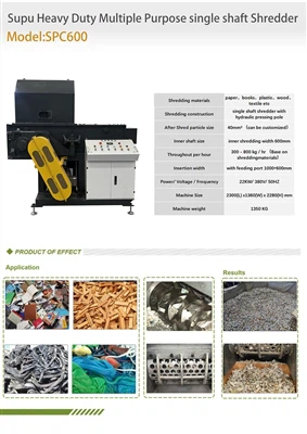 Heavy-duty Single-shaft Shredder, Waste Plastic Crusher, With Rolling Casters And Metal Casing
